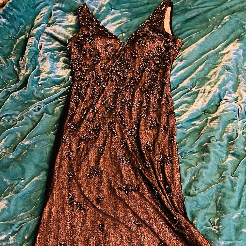 Gorgeous Aidan matrix beaded gown new!